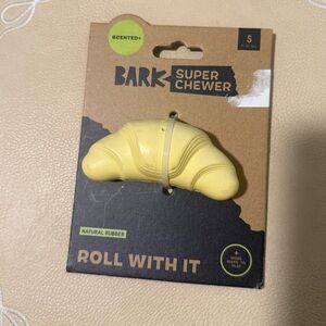 Bark Super Chewer Yellow Croissant Toy